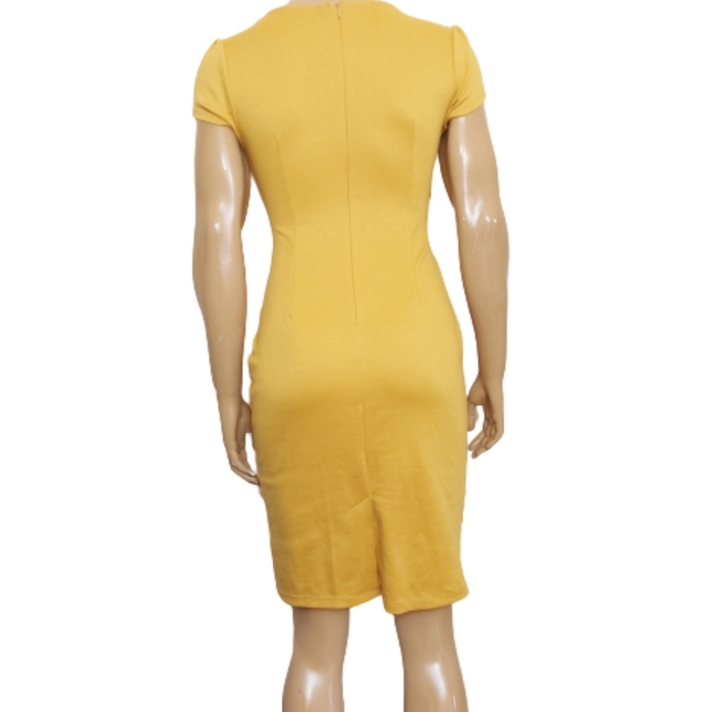 Auline Collection VNeck Ruched Wrap Look Dress - Picture 2 of 15
